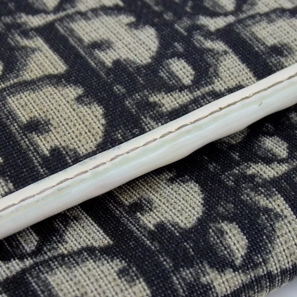 821133AM (V1) Christian Dior Wallet Long Trotter Flap Black PVC - Picture 5 of 13